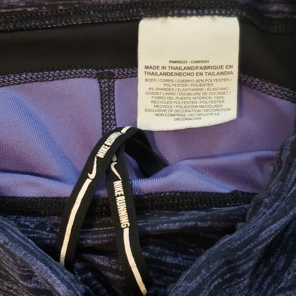 Nike Dri Fit Purple Athletic Capri Leggings Women's X-Small Active Walk Run - Picture 9 of 11
